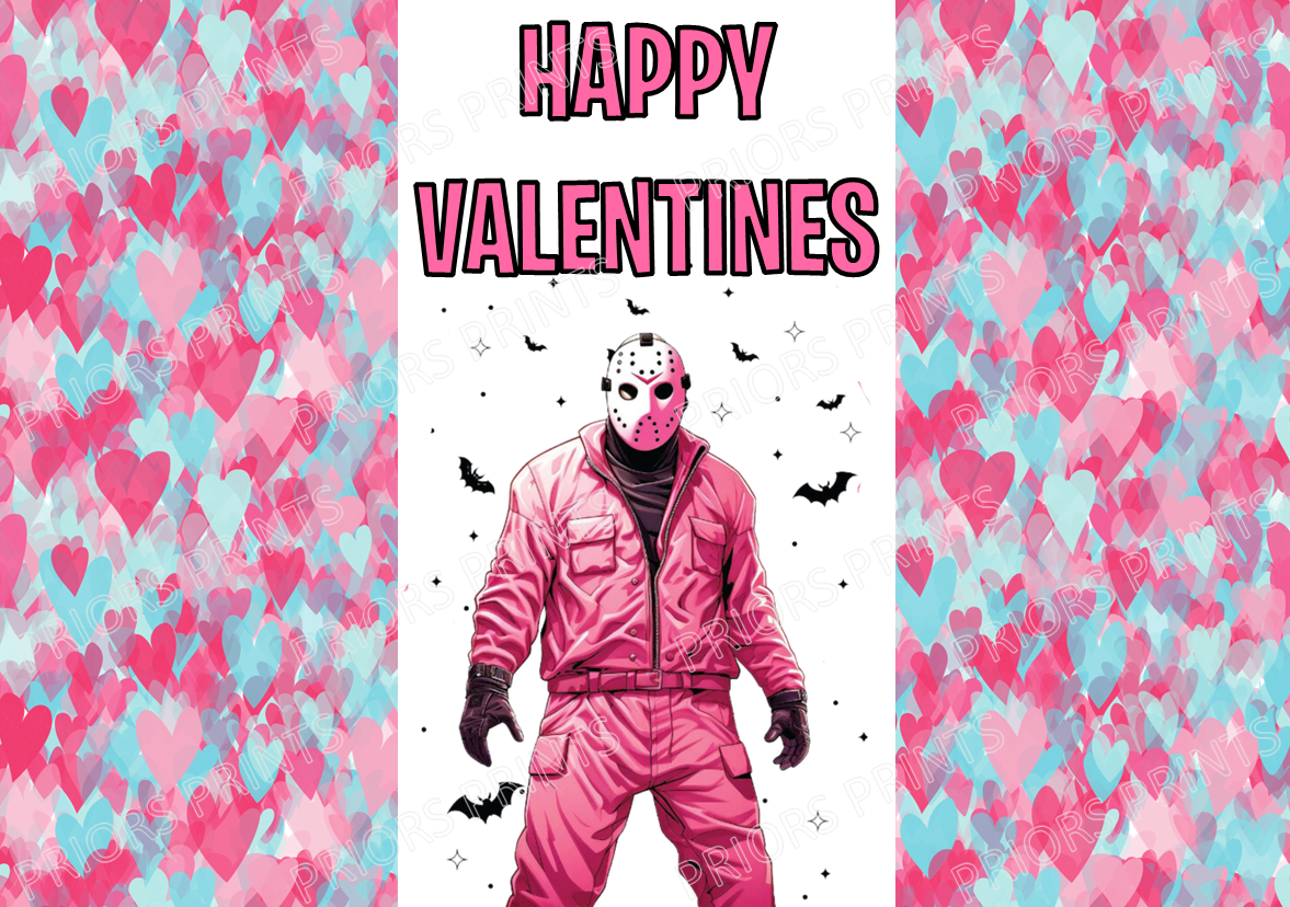 Horror Characters Valentines Chocolate Bar Wrappers