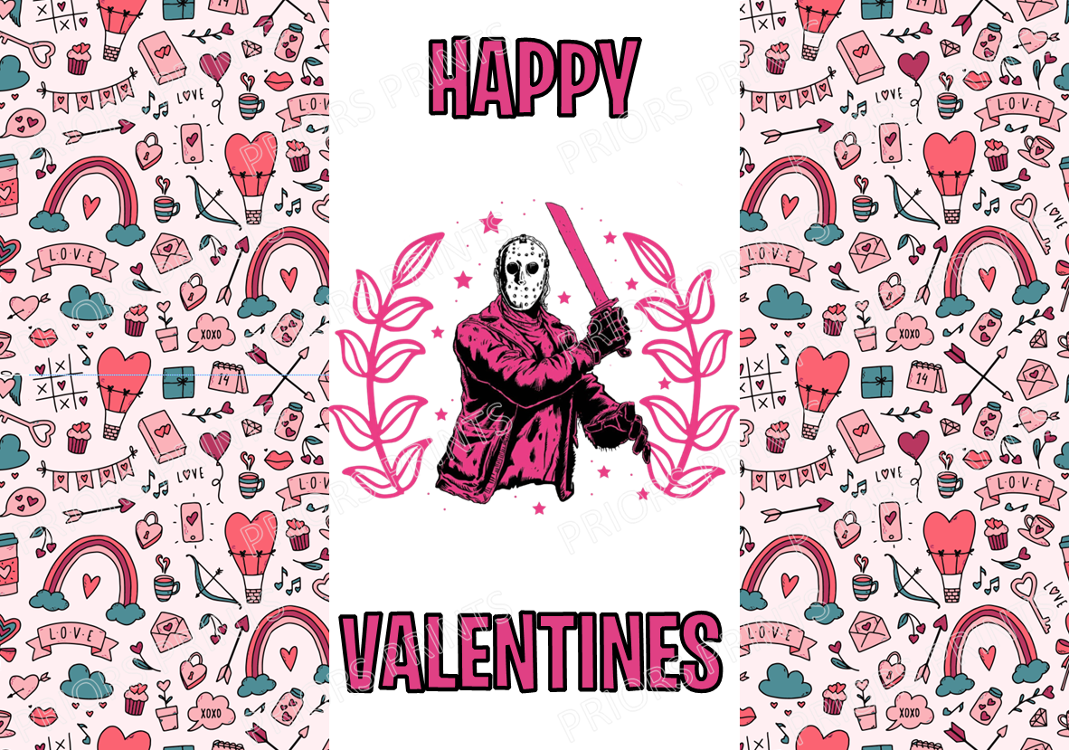 Horror Characters Valentines Chocolate Bar Wrappers