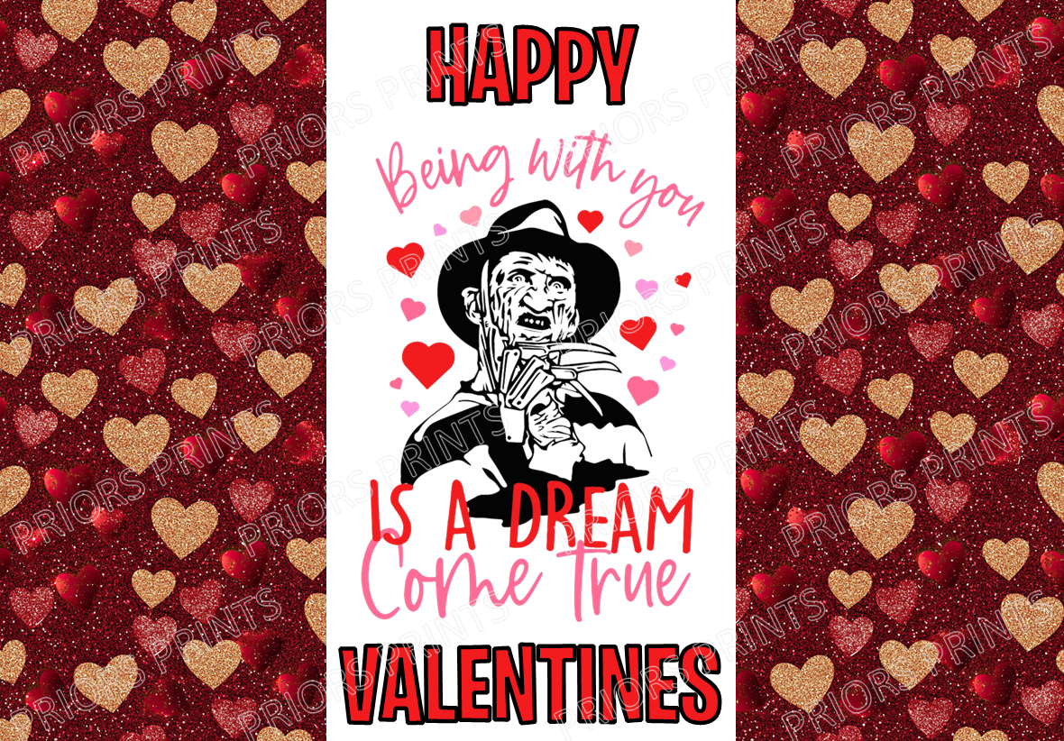Horror Characters Valentines Chocolate Bar Wrappers