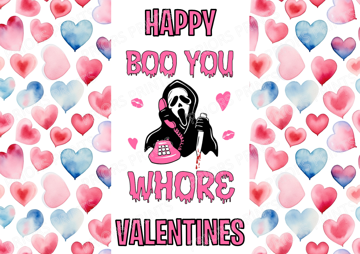 Horror Characters Valentines Chocolate Bar Wrappers
