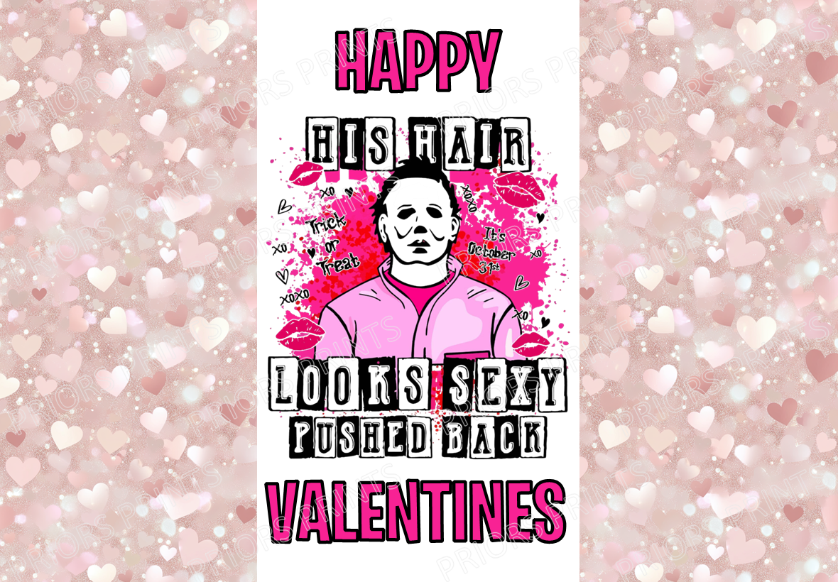 Horror Characters Valentines Chocolate Bar Wrappers