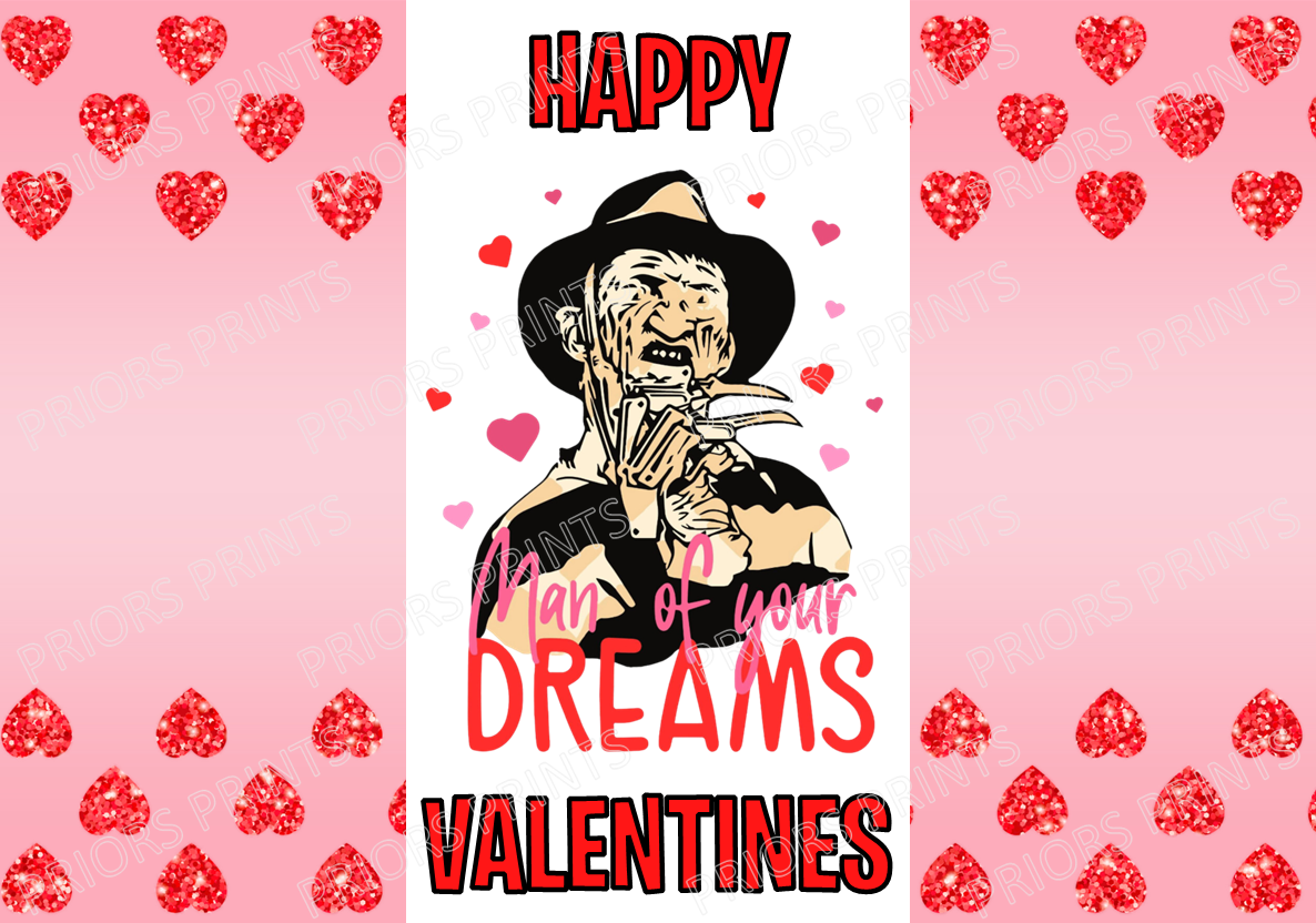 Horror Characters Valentines Chocolate Bar Wrappers