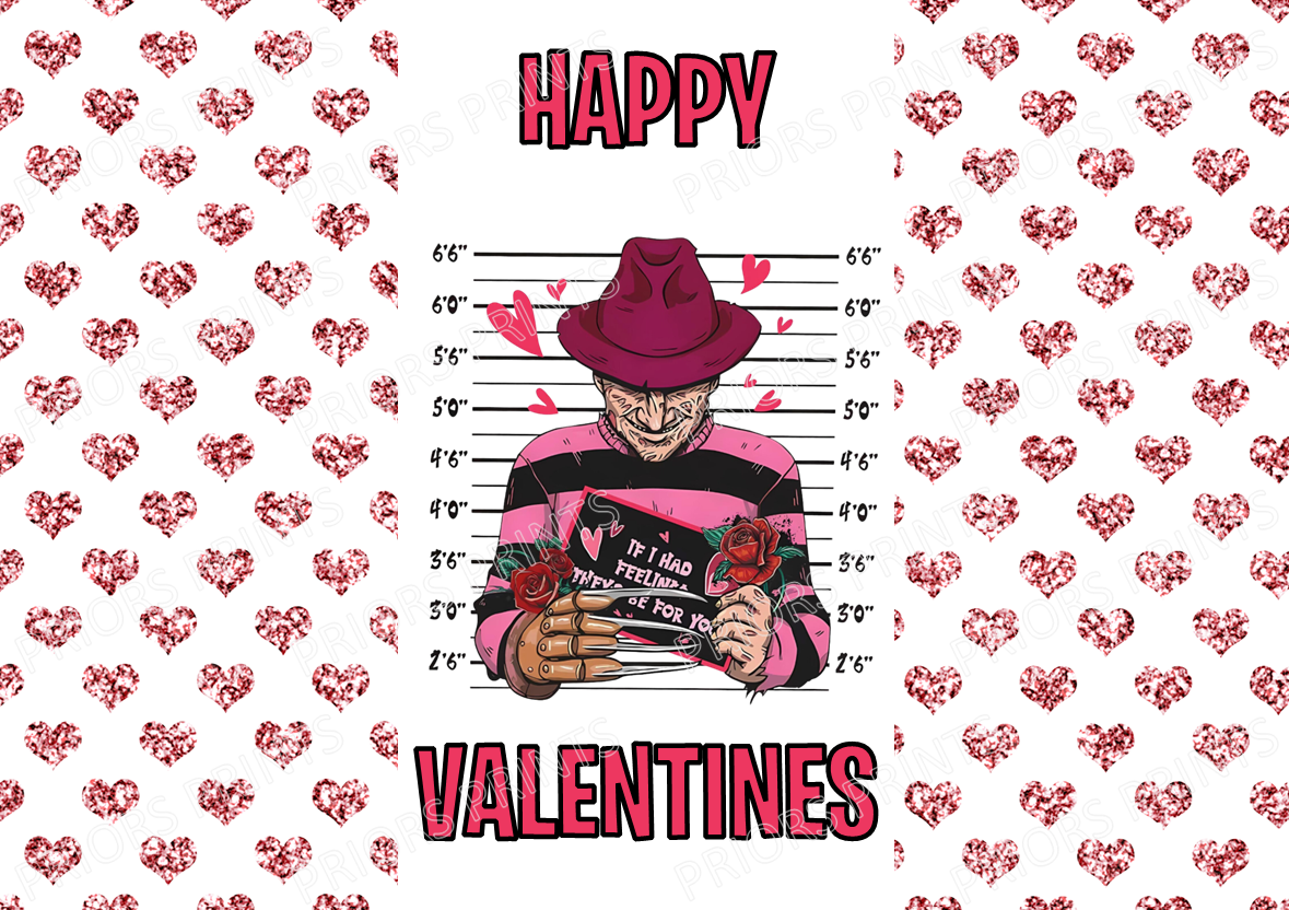 Horror Characters Valentines Chocolate Bar Wrappers