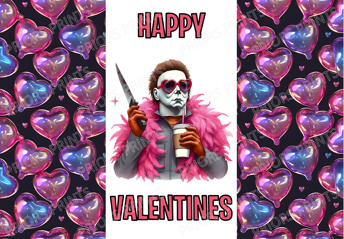 Horror Characters Valentines Chocolate Bar Wrappers