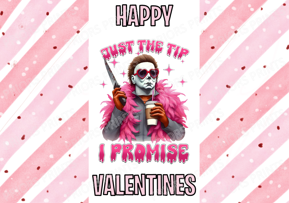 Horror Characters Valentines Chocolate Bar Wrappers