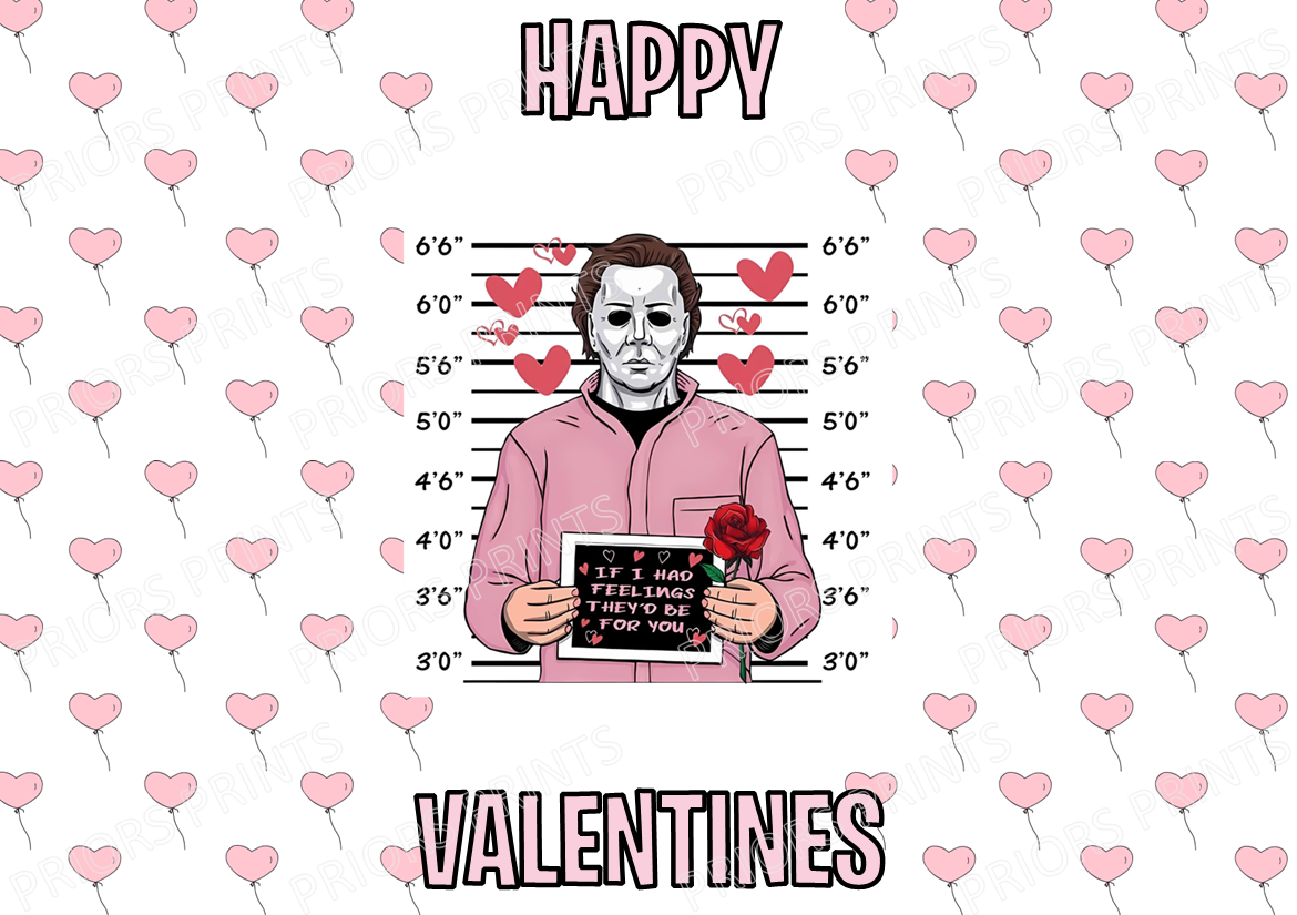 Horror Characters Valentines Chocolate Bar Wrappers