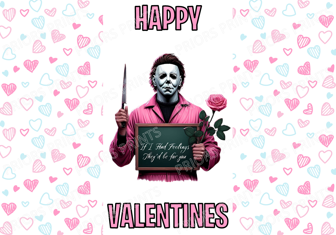 Horror Characters Valentines Chocolate Bar Wrappers
