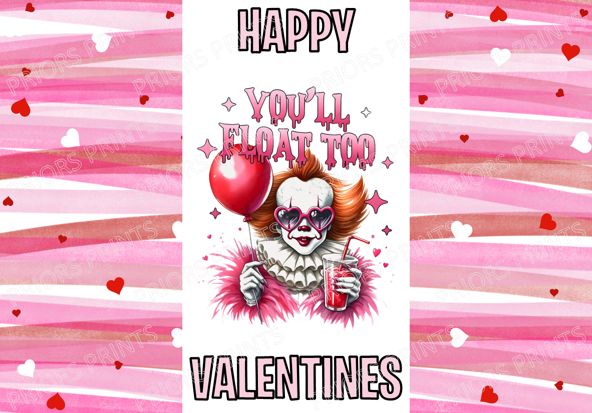 Horror Characters Valentines Chocolate Bar Wrappers