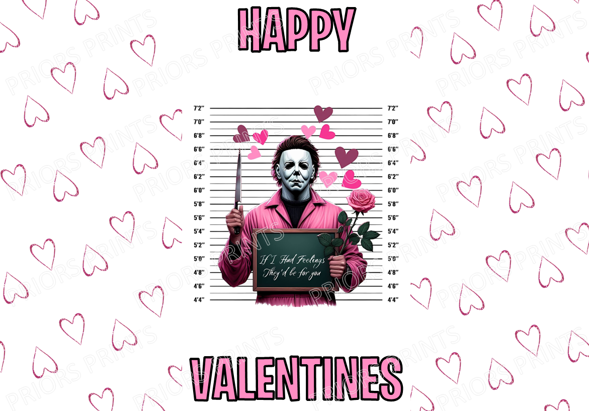 Horror Characters Valentines Chocolate Bar Wrappers