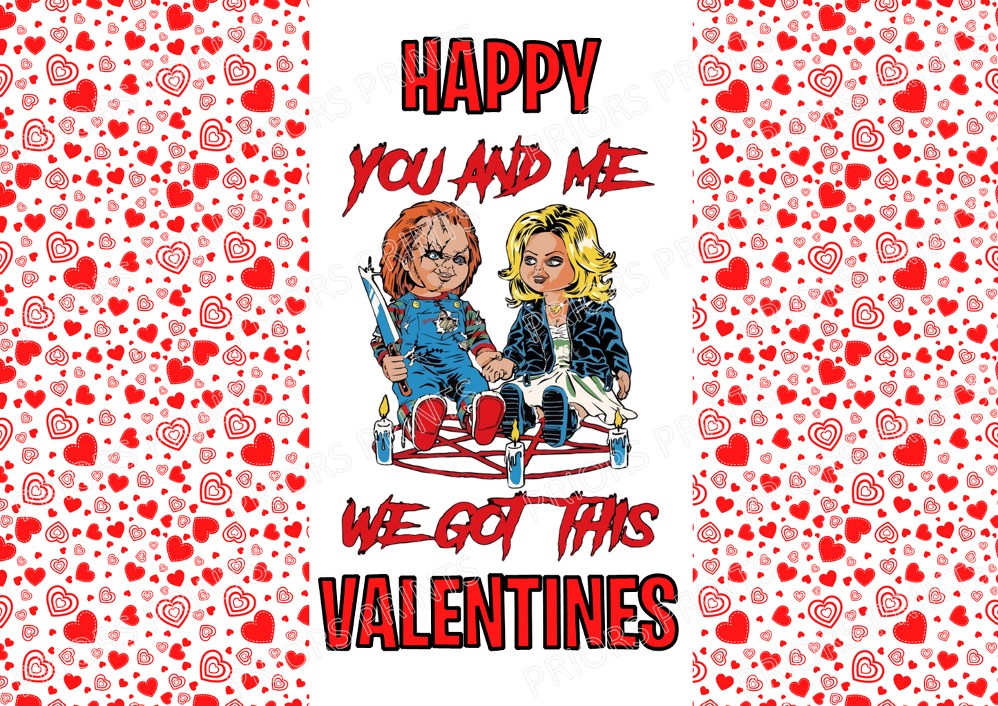 Horror Characters Valentines Chocolate Bar Wrappers