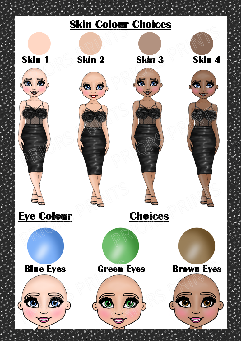 Black Mid Length Dress Female Personalised Card For Any Occasion