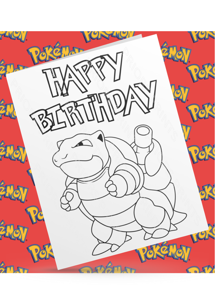 Pokemon- Colour Your Own Birthday Card