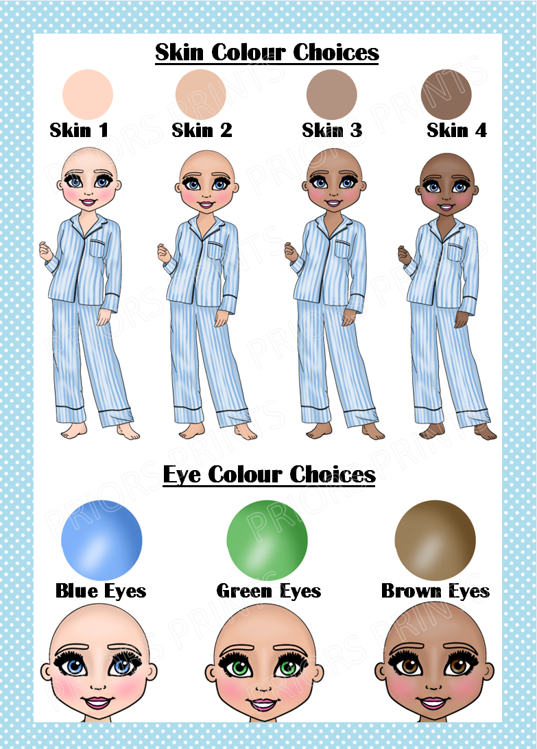 Make Up Female in Blue Personalised Card For Any Occasion