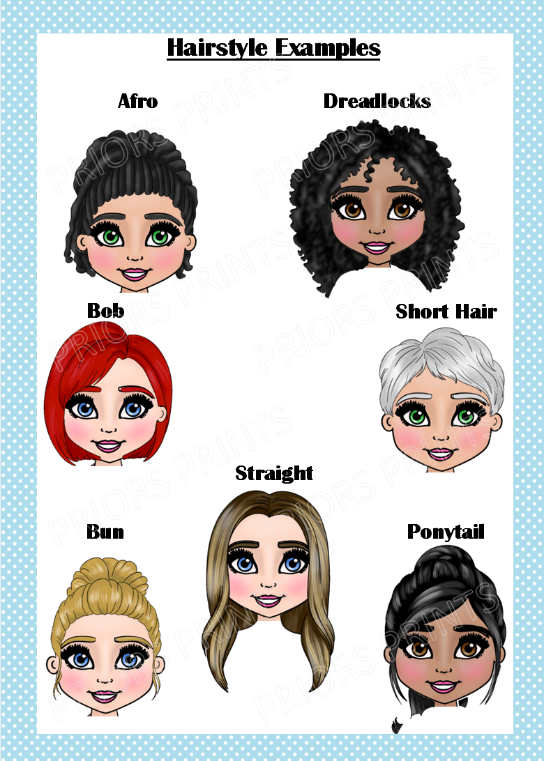 Make Up Female in Blue Personalised Card For Any Occasion