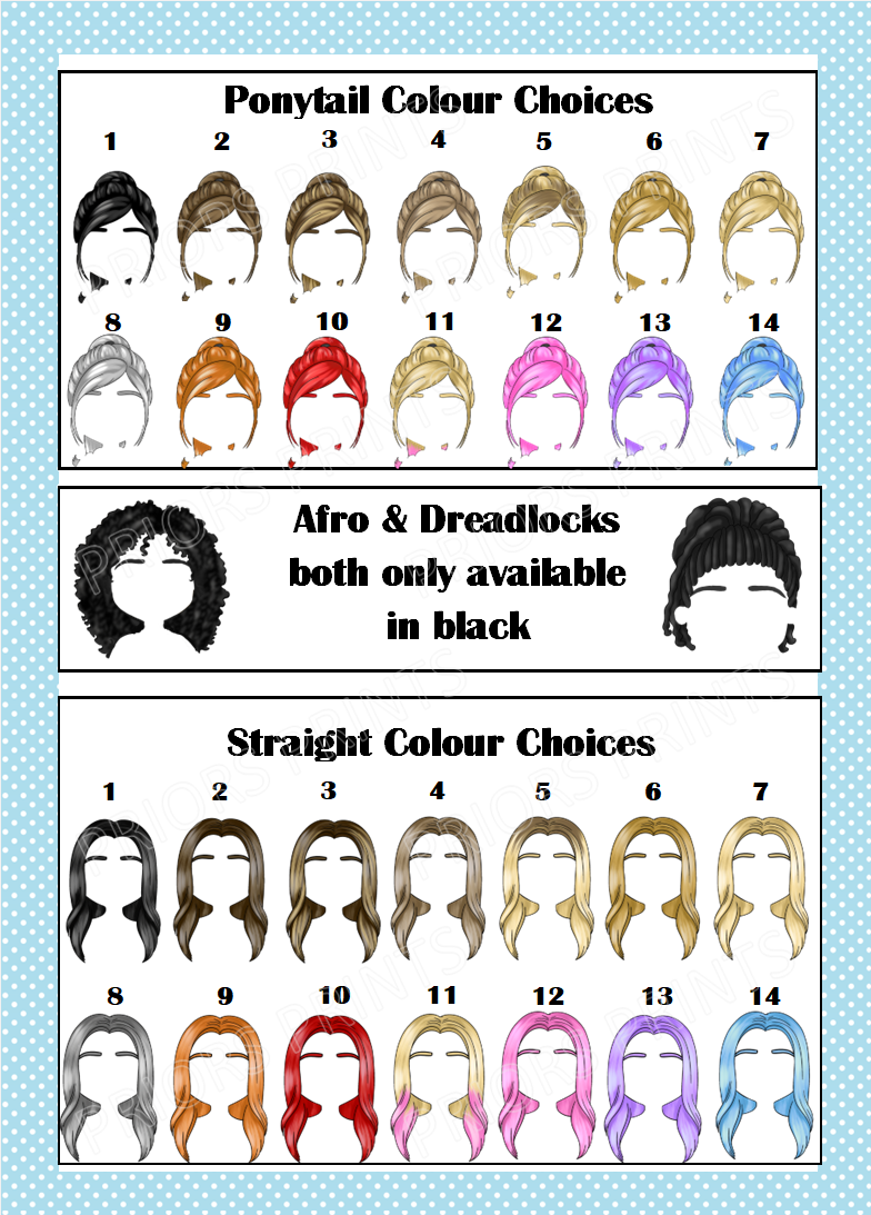 Make Up Female in Blue Personalised Card For Any Occasion