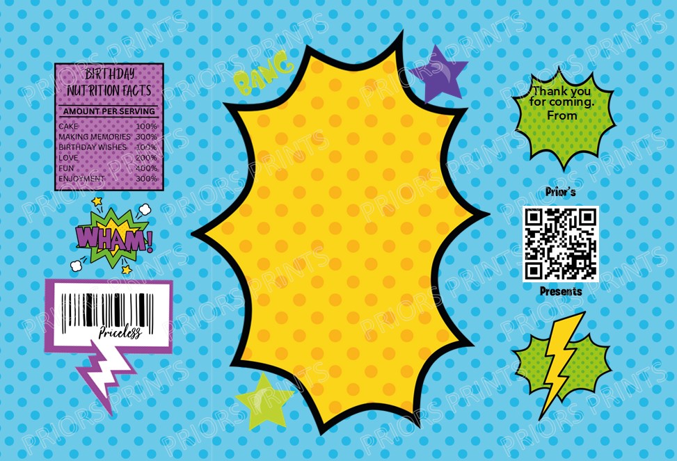 Superhero Treat Packets (Medium Sized)