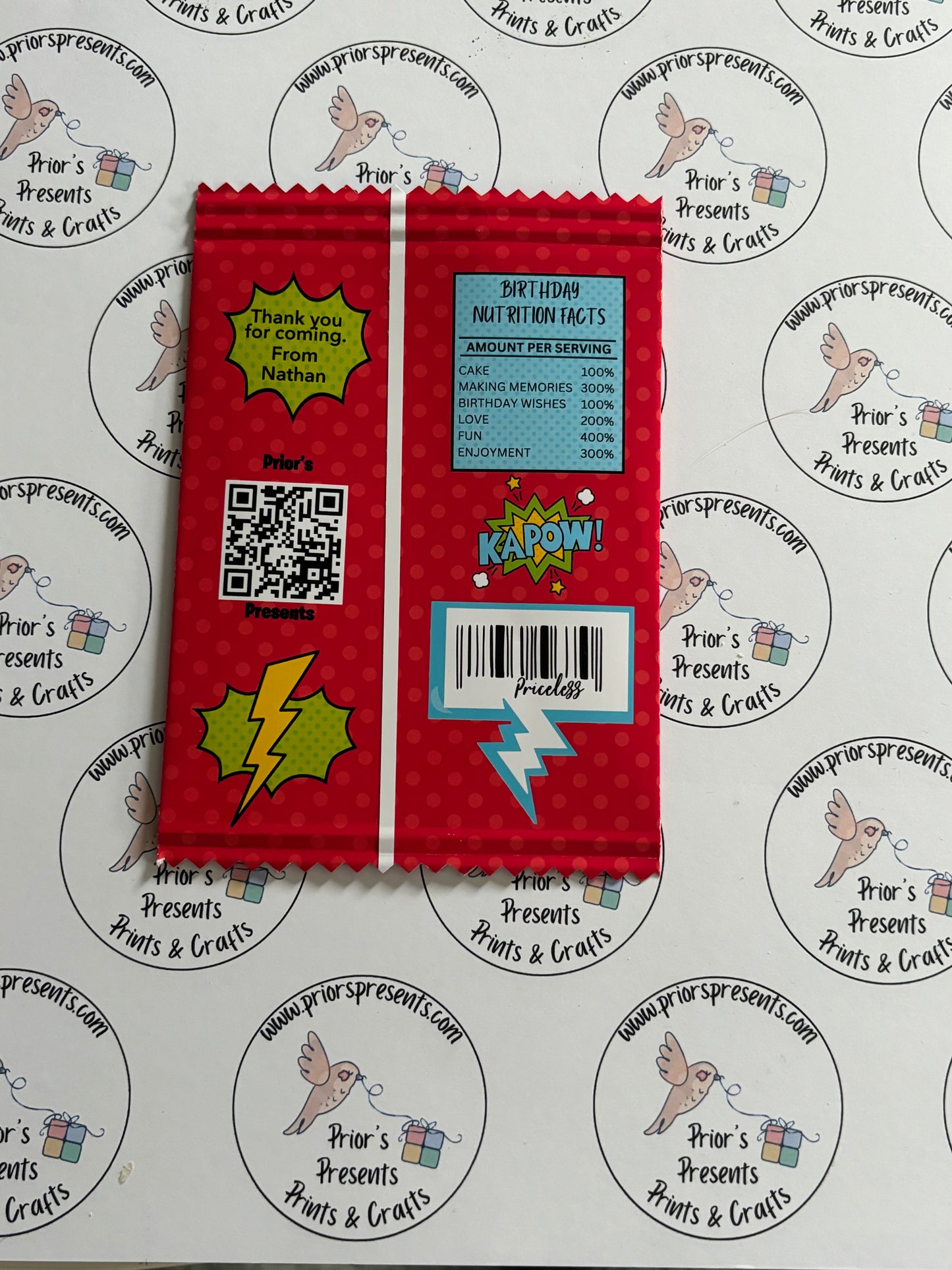 Superhero Treat Packets (Medium Sized)