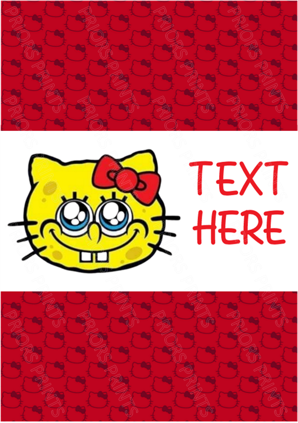 Hello Kitty as Sponge Bob Chocolate Bar Wrappers (Sanrio- Hello Kitty & Friends)