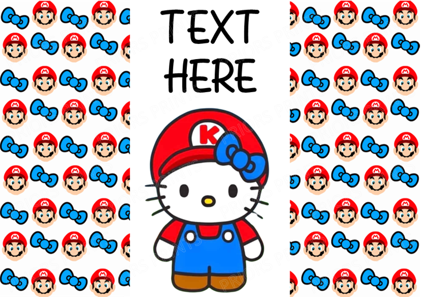 Hello Kitty as Super Mario Chocolate Bar Wrappers (Sanrio- Hello Kitty & Friends)