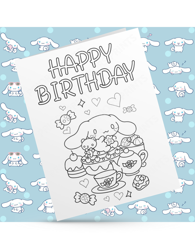 Hello Kitty Friends- Colour Your Own Birthday Card (Sanrio)