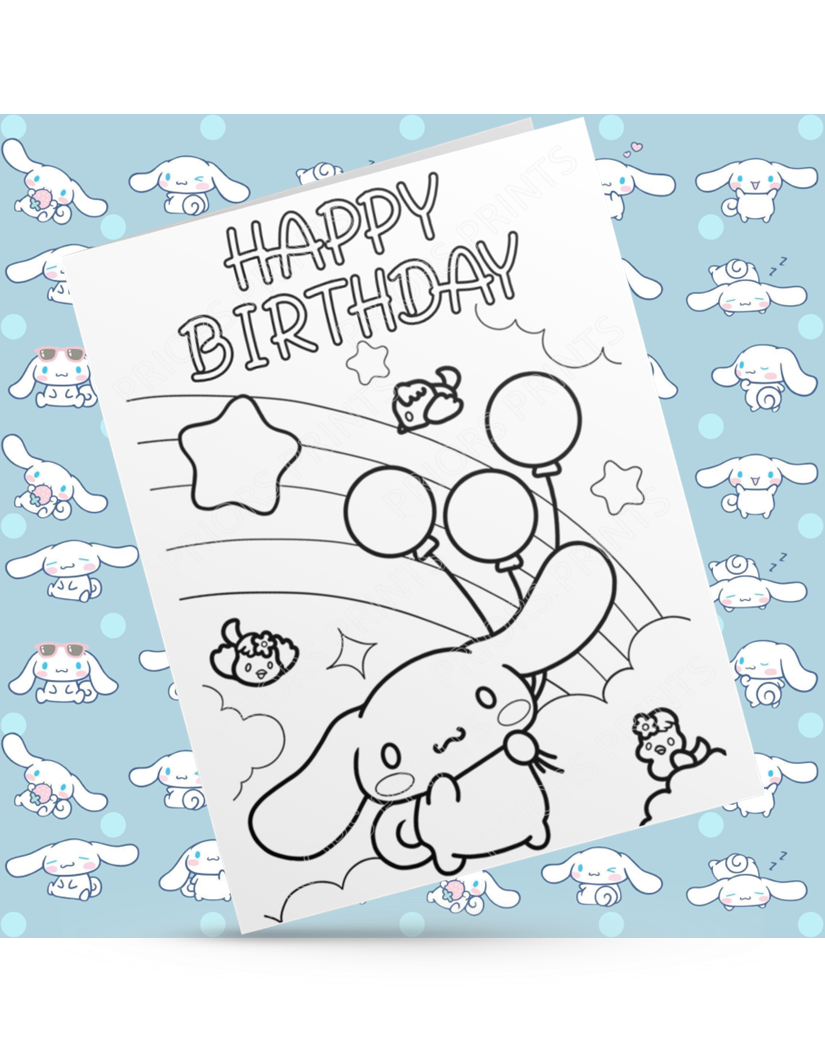 Hello Kitty Friends- Colour Your Own Birthday Card (Sanrio)