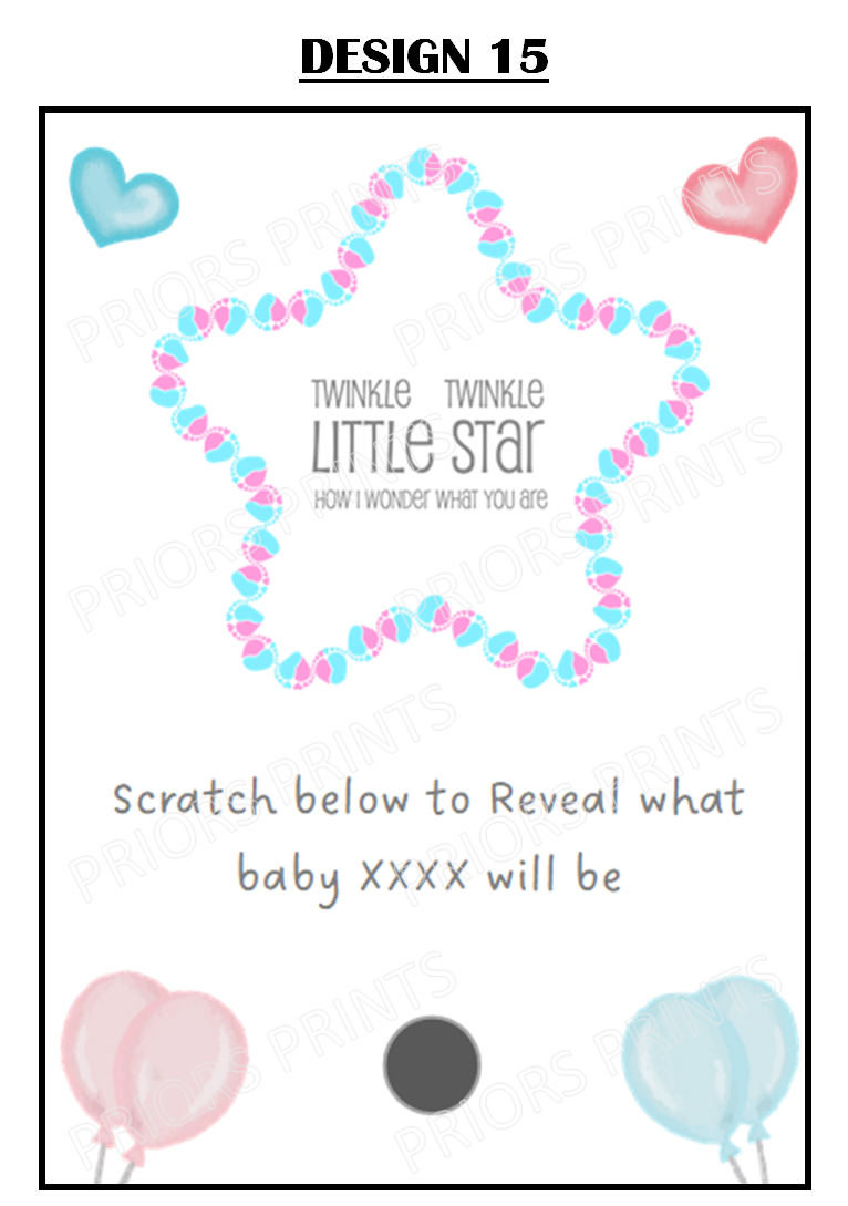 Gender Reveal Card with Scratch Sticker