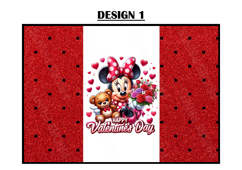 Minnie Mouse Valentines Chocolate Bar Wrappers