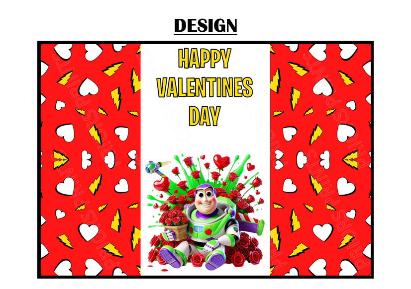 Buzz Lightyear Valentines Chocolate Bar Wrapper