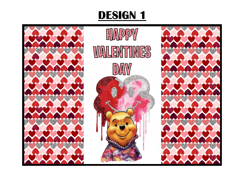 Winnie The Pooh Valentines Chocolate Bar Wrappers