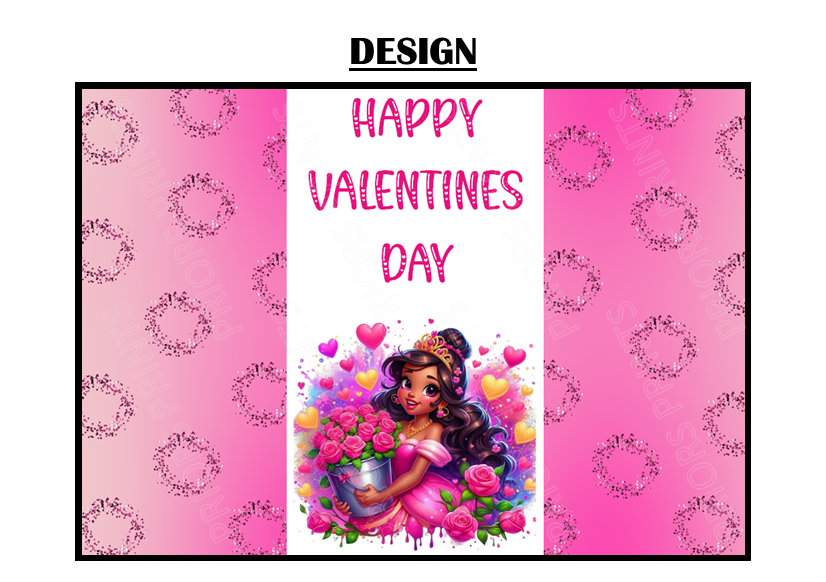 Princess Valentines Chocolate Bar Wrapper