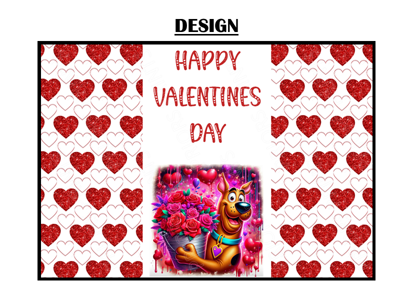 Scooby Doo Valentines Chocolate Bar Wrapper