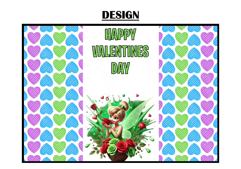 Tinkerbell Valentines Chocolate Bar Wrapper
