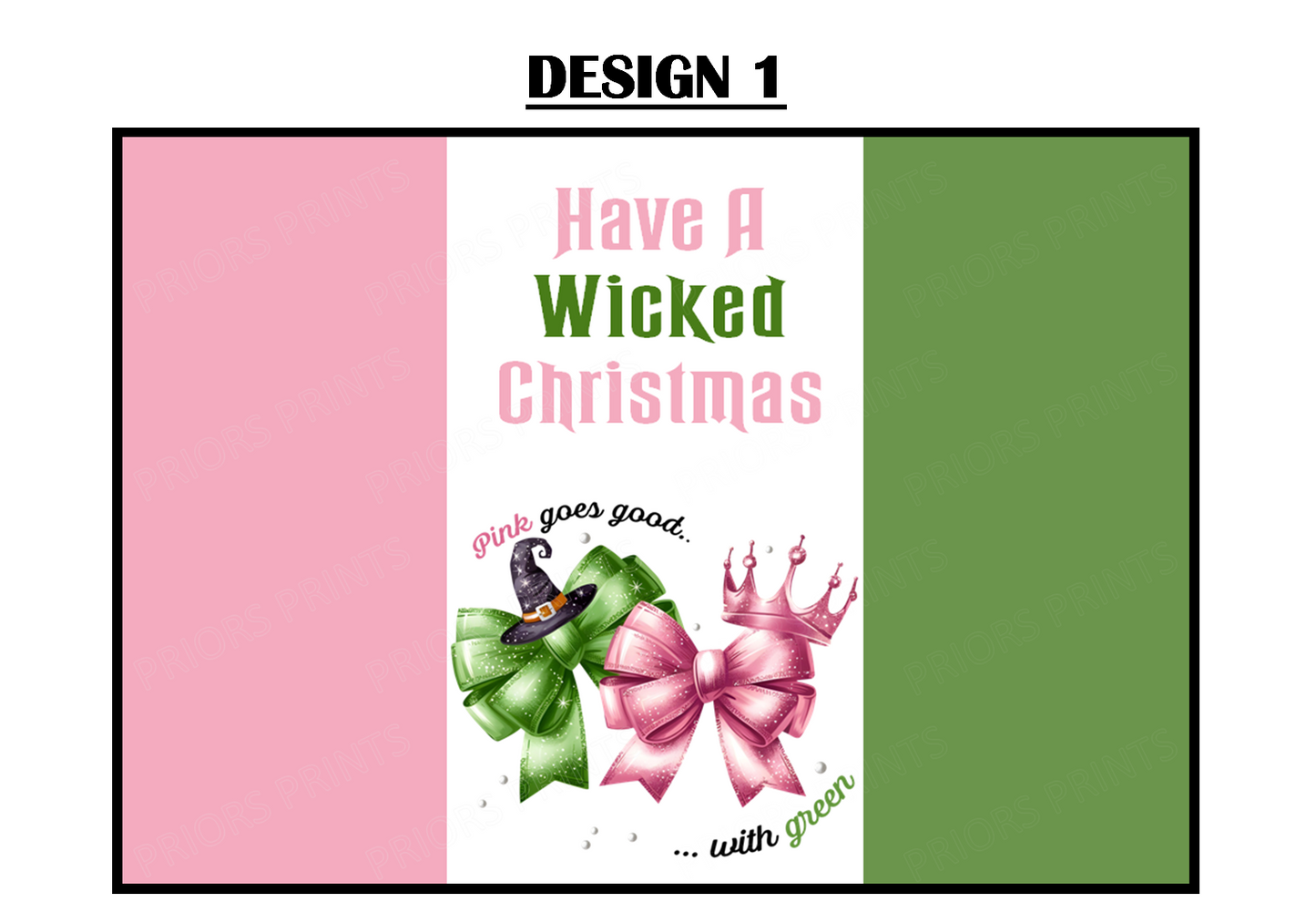 Wicked Inspired Christmas Chocolate Bar Wrappers