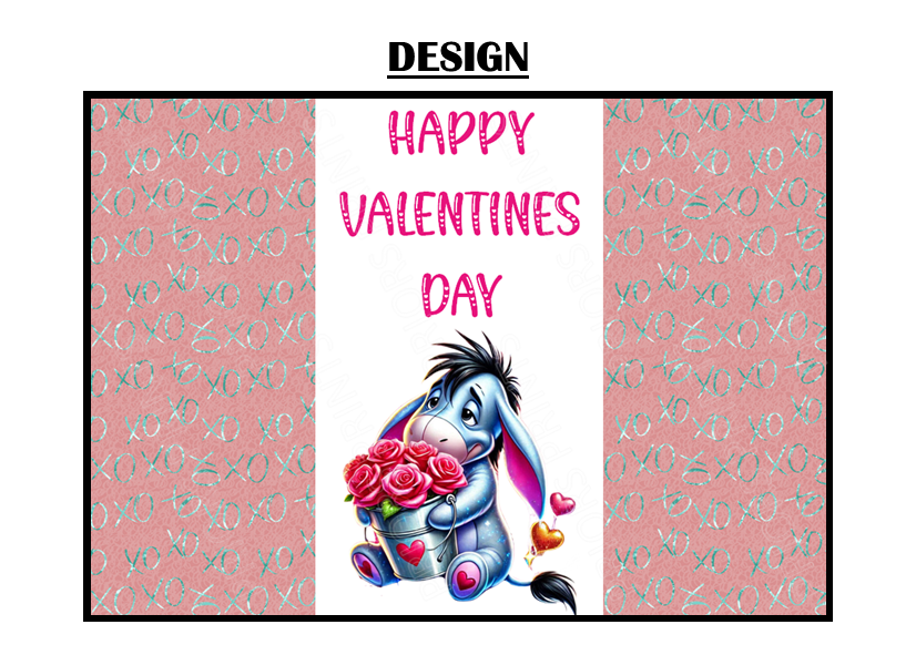 Eeyore Valentines Chocolate Bar Wrapper
