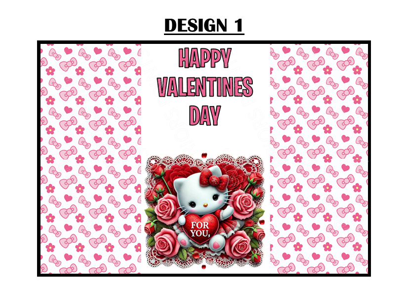 Hello Kitty Valentines Chocolate Bar Wrappers