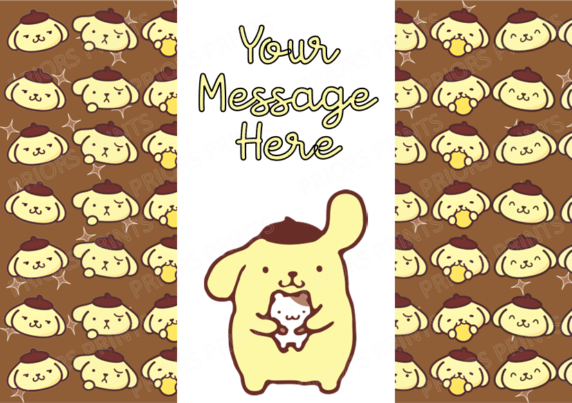 Pompompurin Chocolate Bar Wrappers (Sanrio- Hello Kitty Friends)