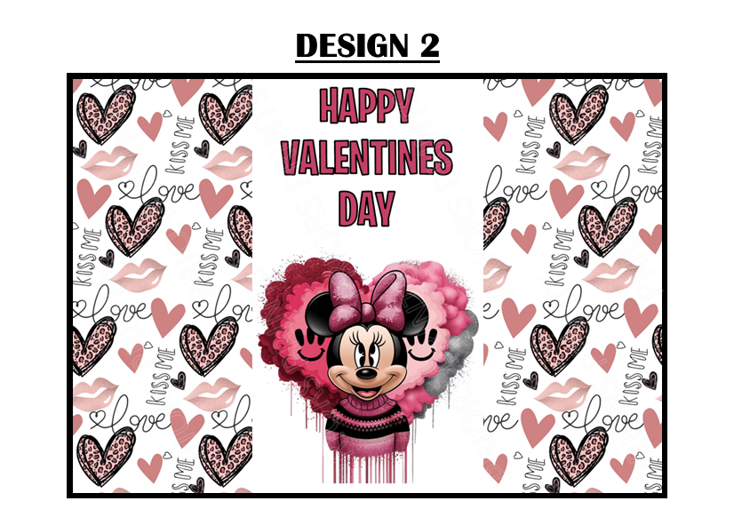 Minnie Mouse Valentines Chocolate Bar Wrappers