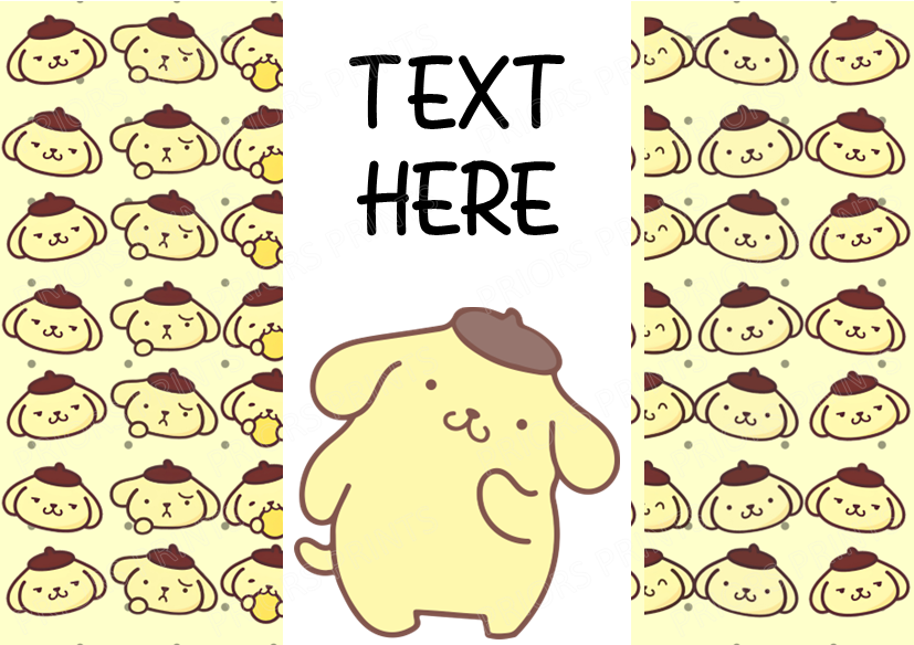Pompompurin Chocolate Bar Wrappers (Sanrio- Hello Kitty Friends)