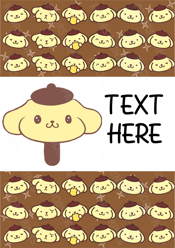 Pompompurin Chocolate Bar Wrappers (Sanrio- Hello Kitty Friends)