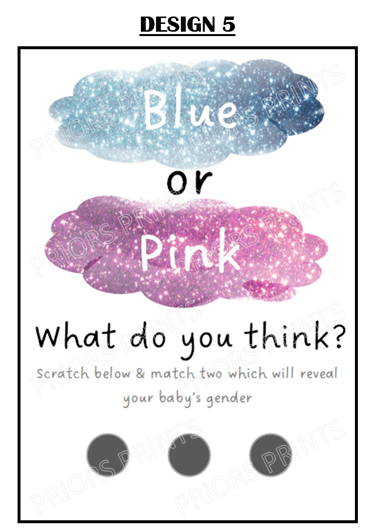 Gender Reveal Card with Scratch Sticker