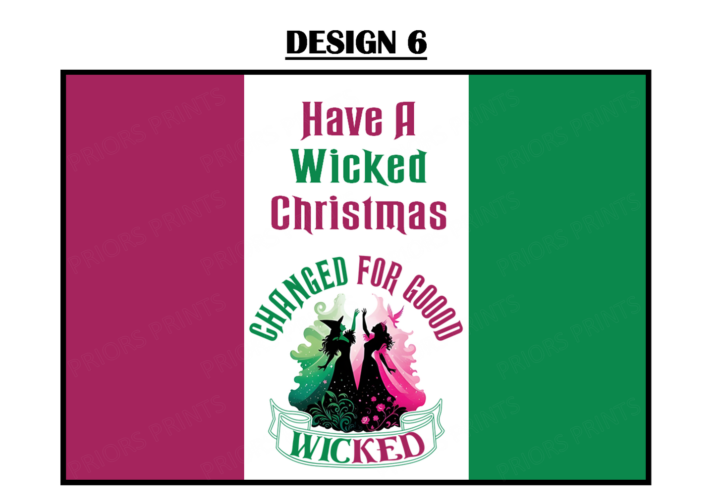 Wicked Inspired Christmas Chocolate Bar Wrappers