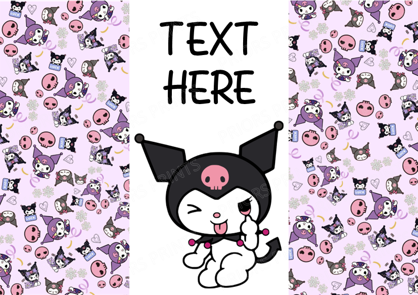 Kuromi Chocolate Bar Wrappers (Sanrio- Hello Kitty Friends)