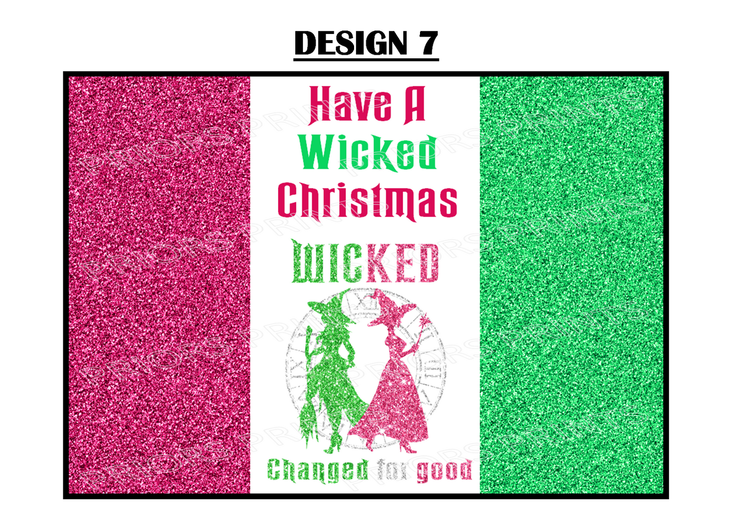 Wicked Inspired Christmas Chocolate Bar Wrappers