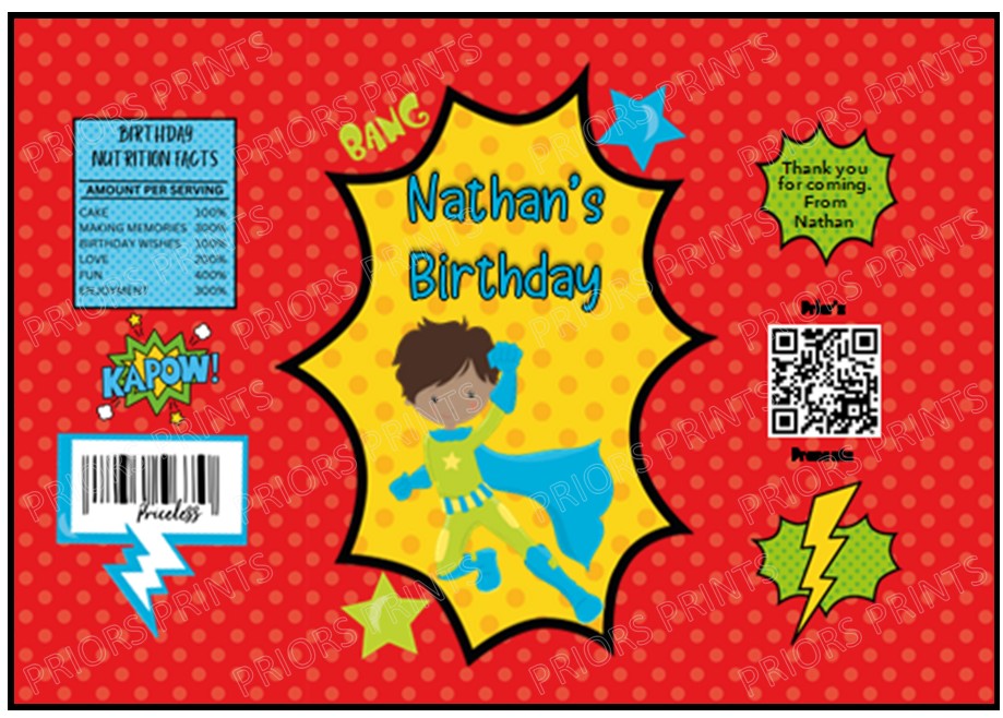 Superhero Treat Packets (Medium Sized)