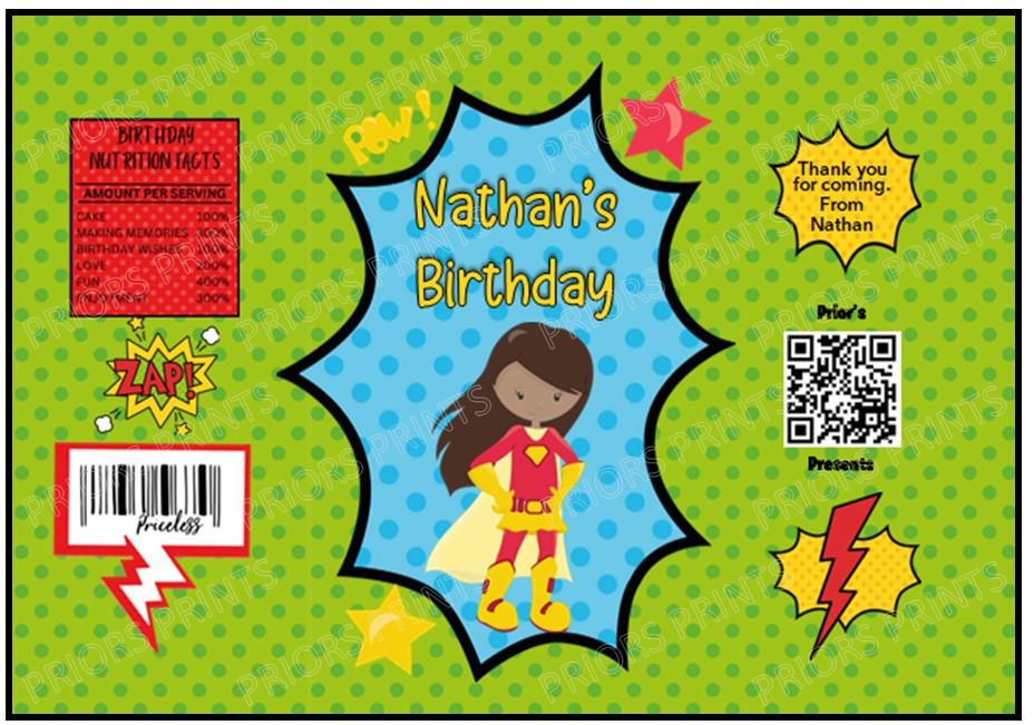 Superhero Treat Packets (Medium Sized)