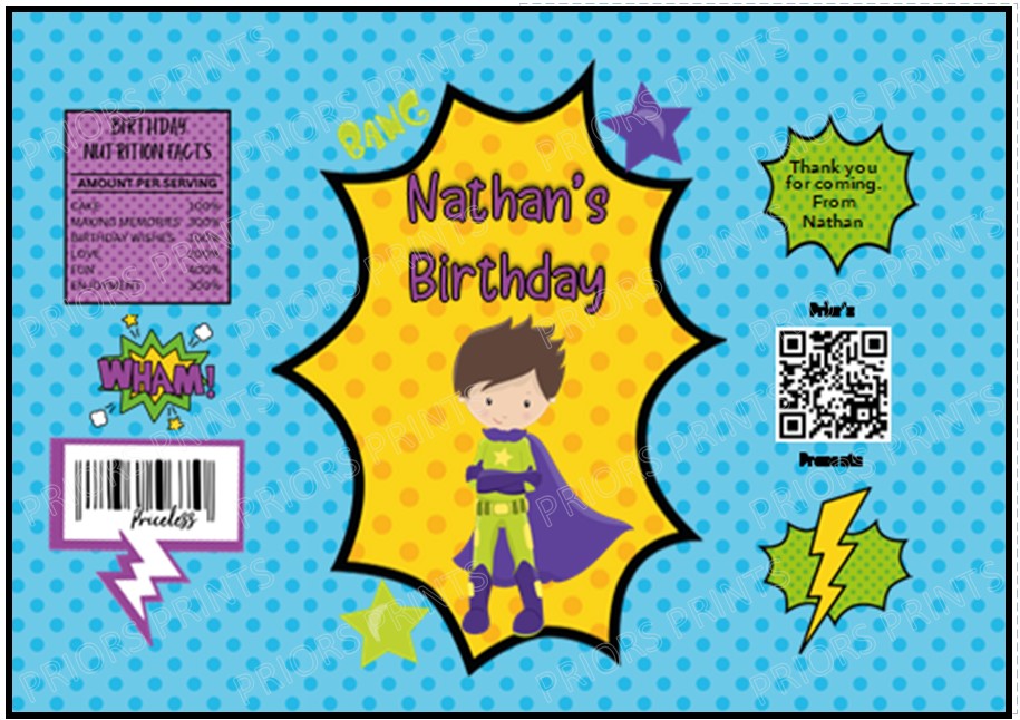Superhero Treat Packets (Medium Sized)