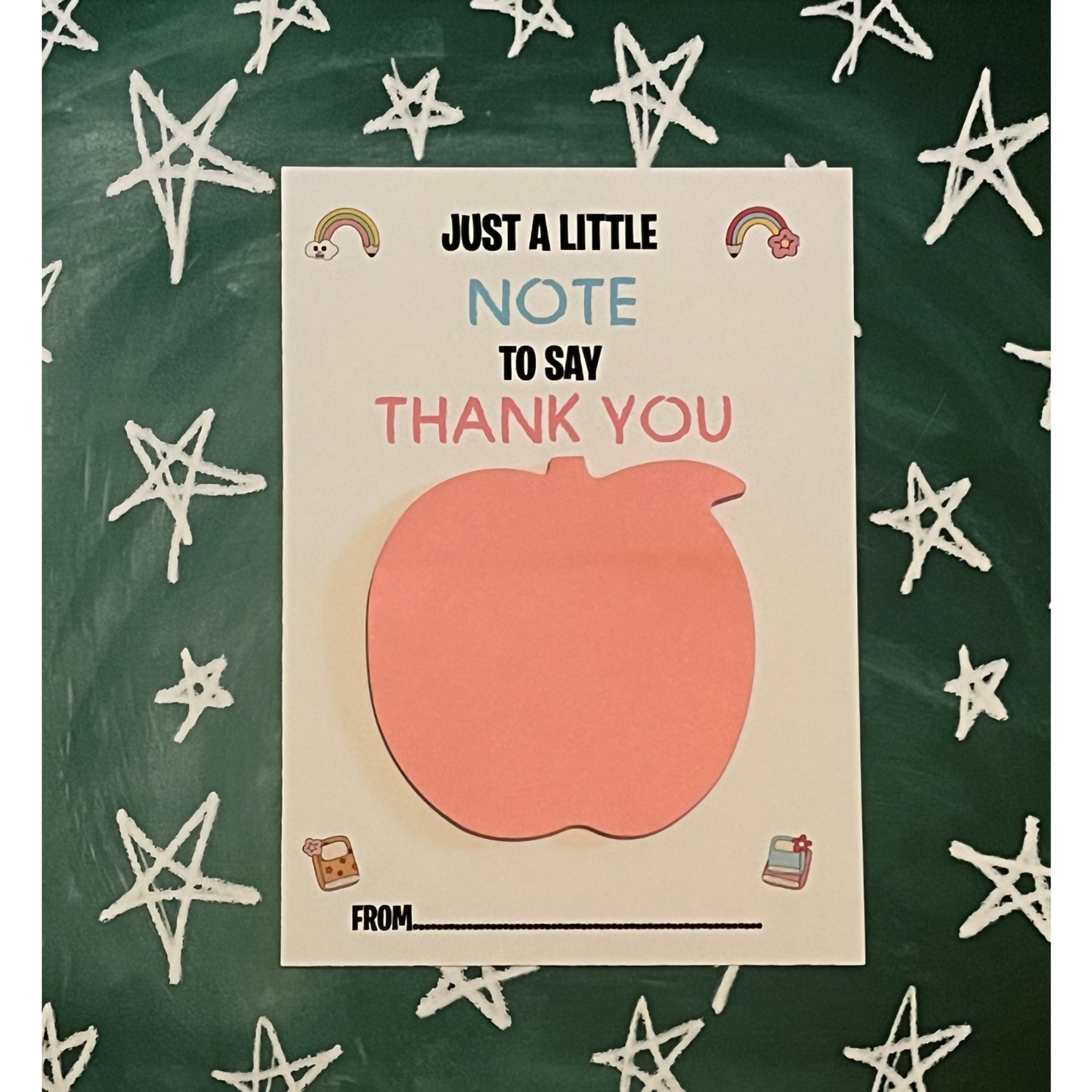 Personalised Thank You Teacher Post-it Note Gift, Teaching Assistant, Head Teacher, Key Worker, Preschool, End Of Term Gift Present