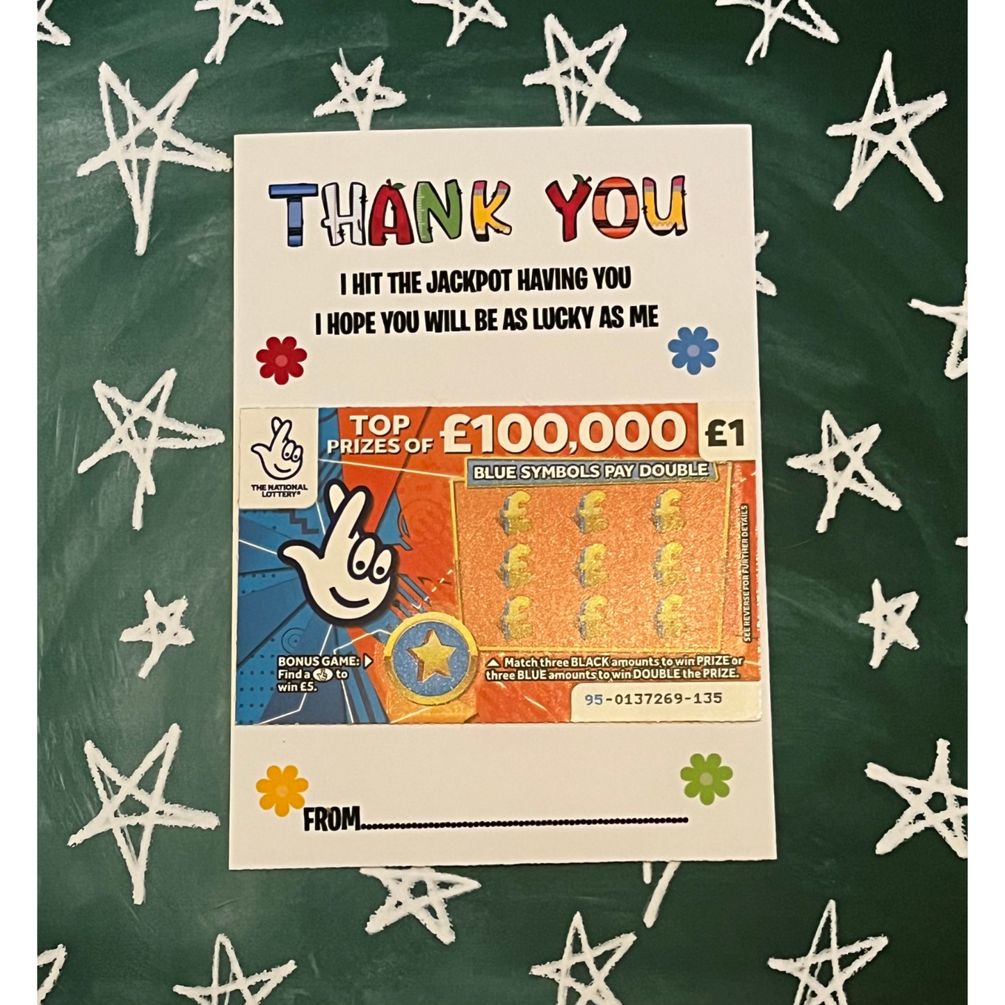Personalised Thank You Teacher Scratch Card Holder, For Teaching Assistant, Head Teacher, Key Worker, Preschool, End Of Term Gift Present,