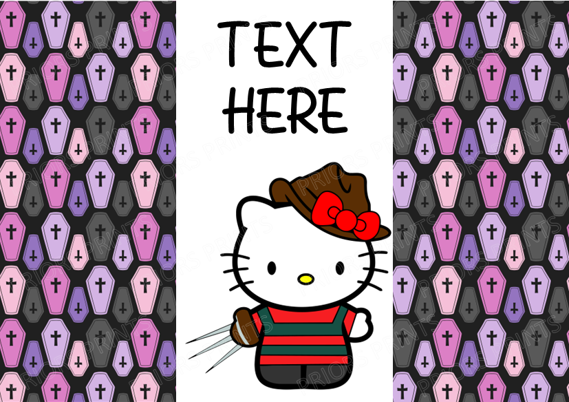 Hello Kitty as Famous Horror Characters Chocolate Bar Wrappers (Sanrio- Hello Kitty Friends)