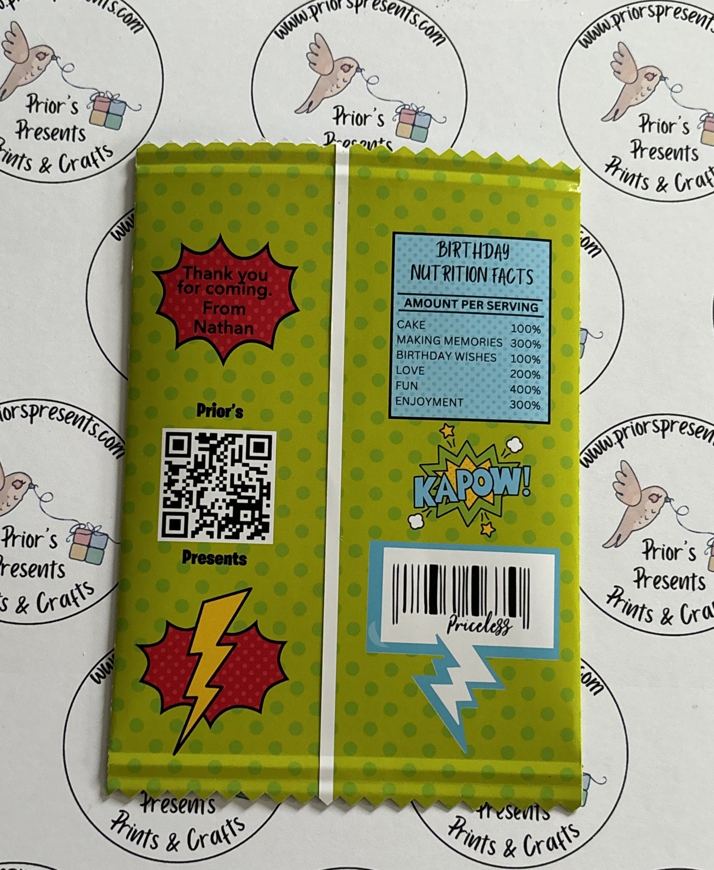 Superhero Treat Packets (Medium Sized)